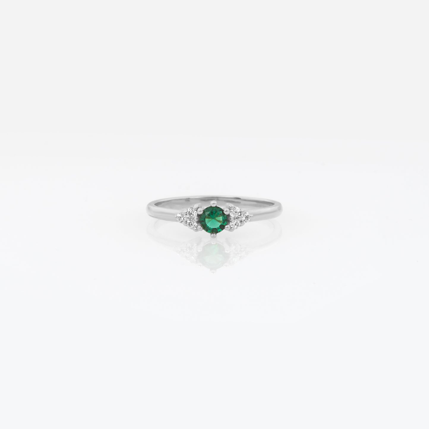 Solitaire Birthstone Cluster Ring
