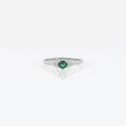 Solitaire Birthstone Cluster Ring
