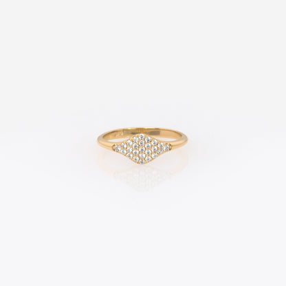 Gold Pavé Dome Ring
