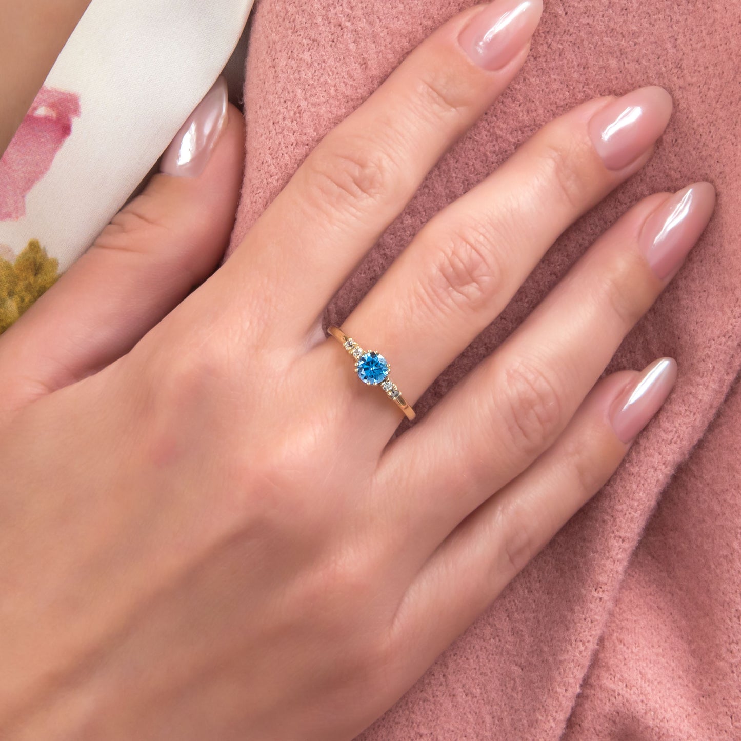 Personalized Solitaire Birthstone Ring
