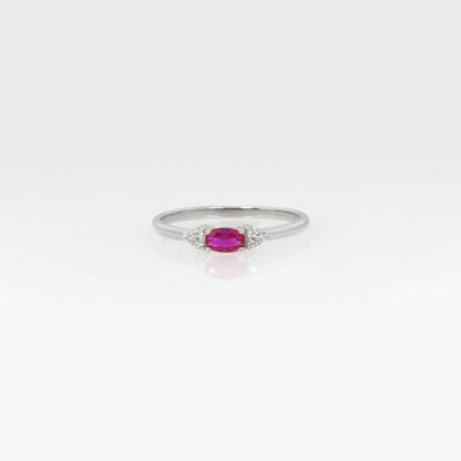 Oval Birthstone Cluster Gold Ring