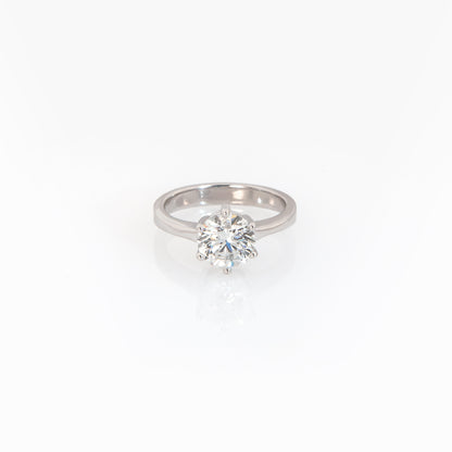 14K Solid Gold Lab-Grown Diamond Ring – Classic Round Solitaire Ring