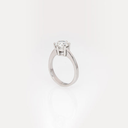 14K Solid Gold Lab-Grown Diamond Ring – Classic Round Solitaire Ring