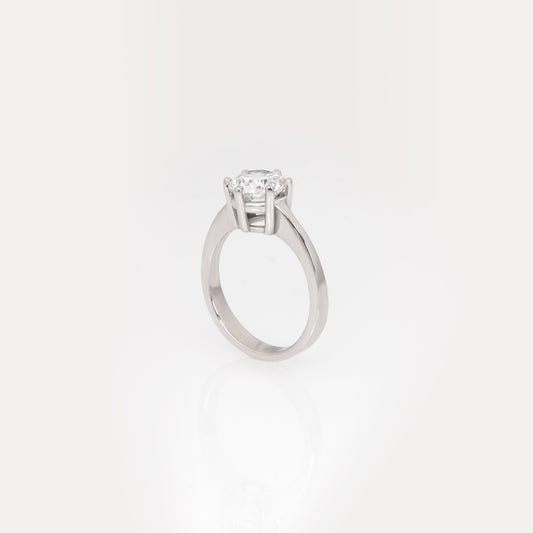 14K Solid Gold Lab-Grown Diamond Ring – Classic Round Solitaire Ring