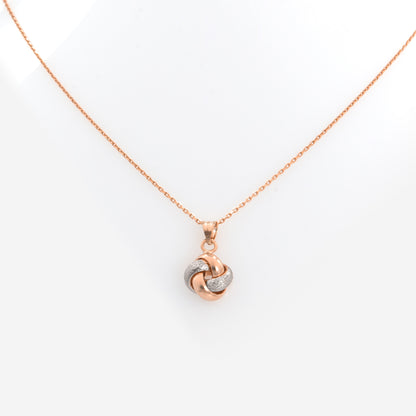 Two-Τone Knot Necklace