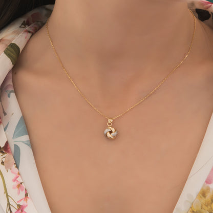 Two-Τone Knot Necklace
