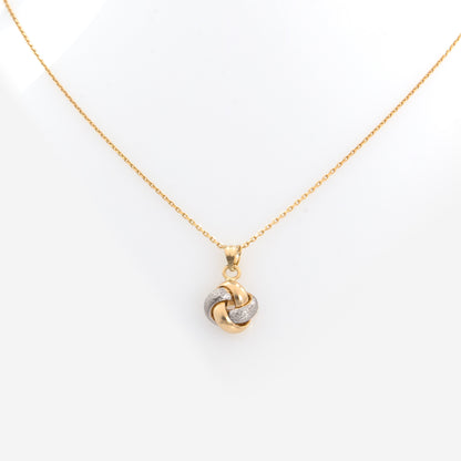 Two-Τone Knot Necklace