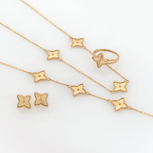 Diamond Cut Milgrain Star Set