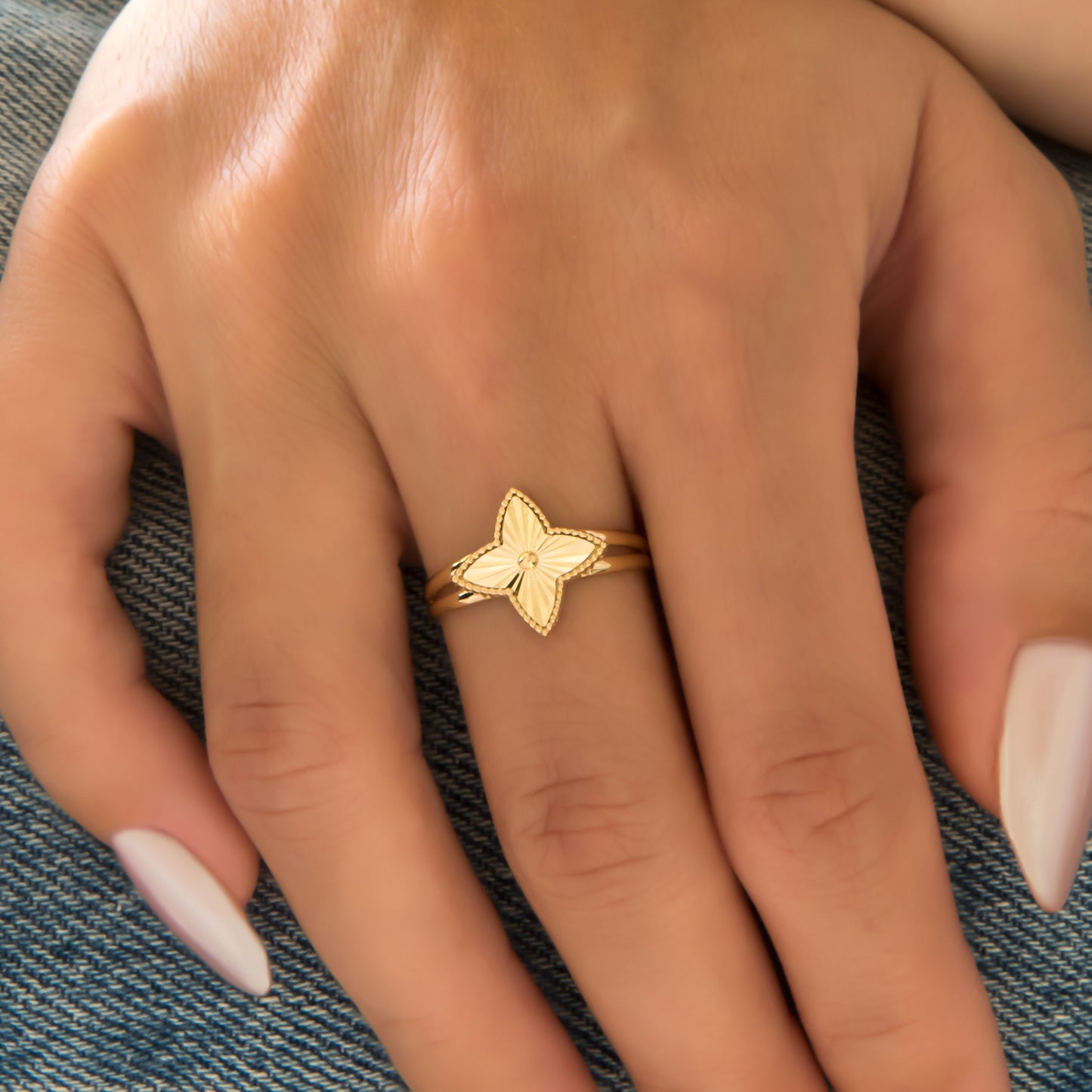 Diamond Cut Milgrain Star Set