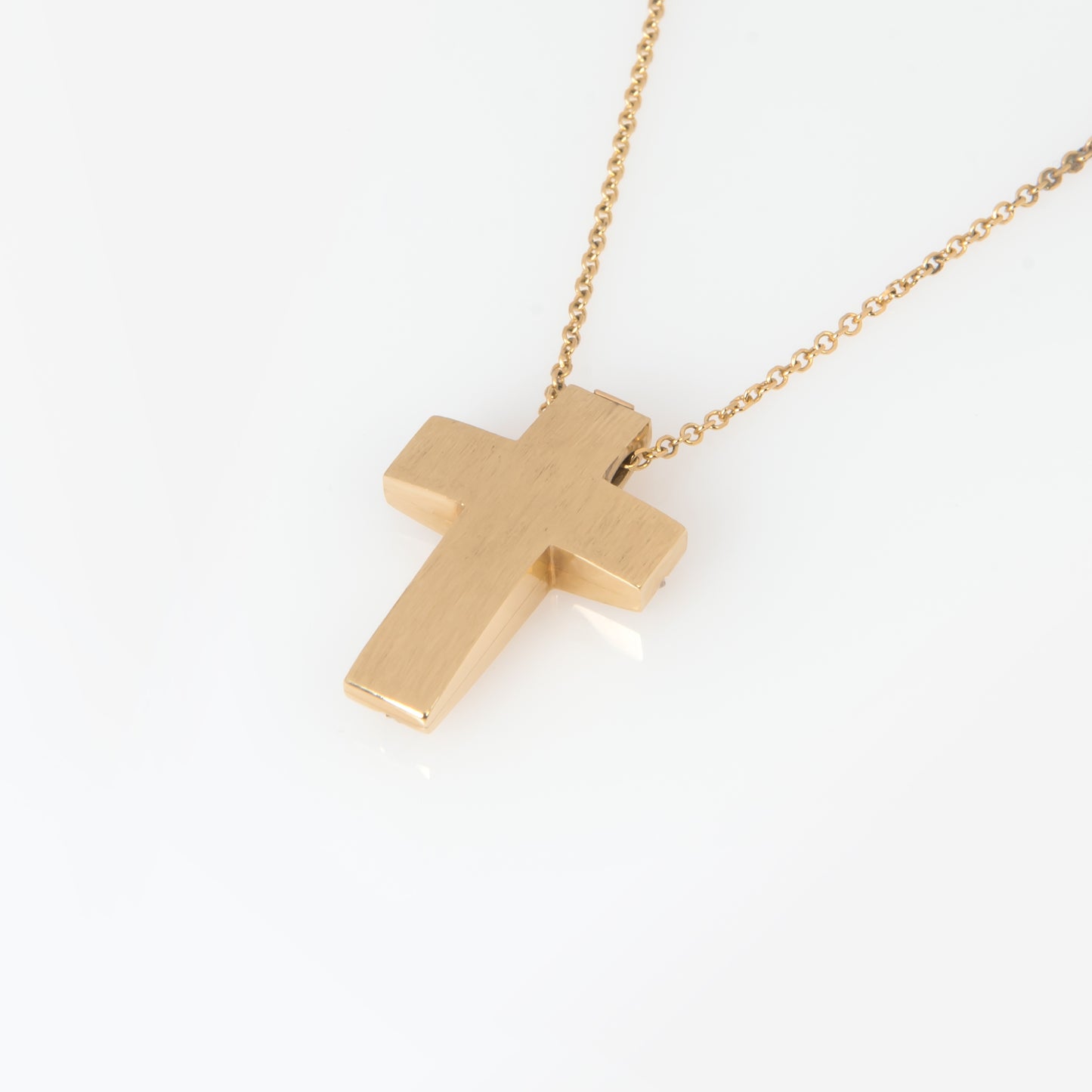 Two Tone Cross Pendant with chain