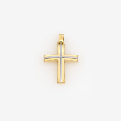 Elegant Two-Tone Cross Pendant