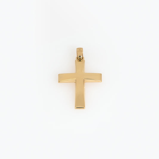 Classic Plain Yellow Gold Cross Pendant