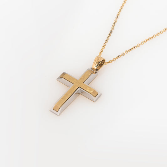 Two-Tone Layered Cross