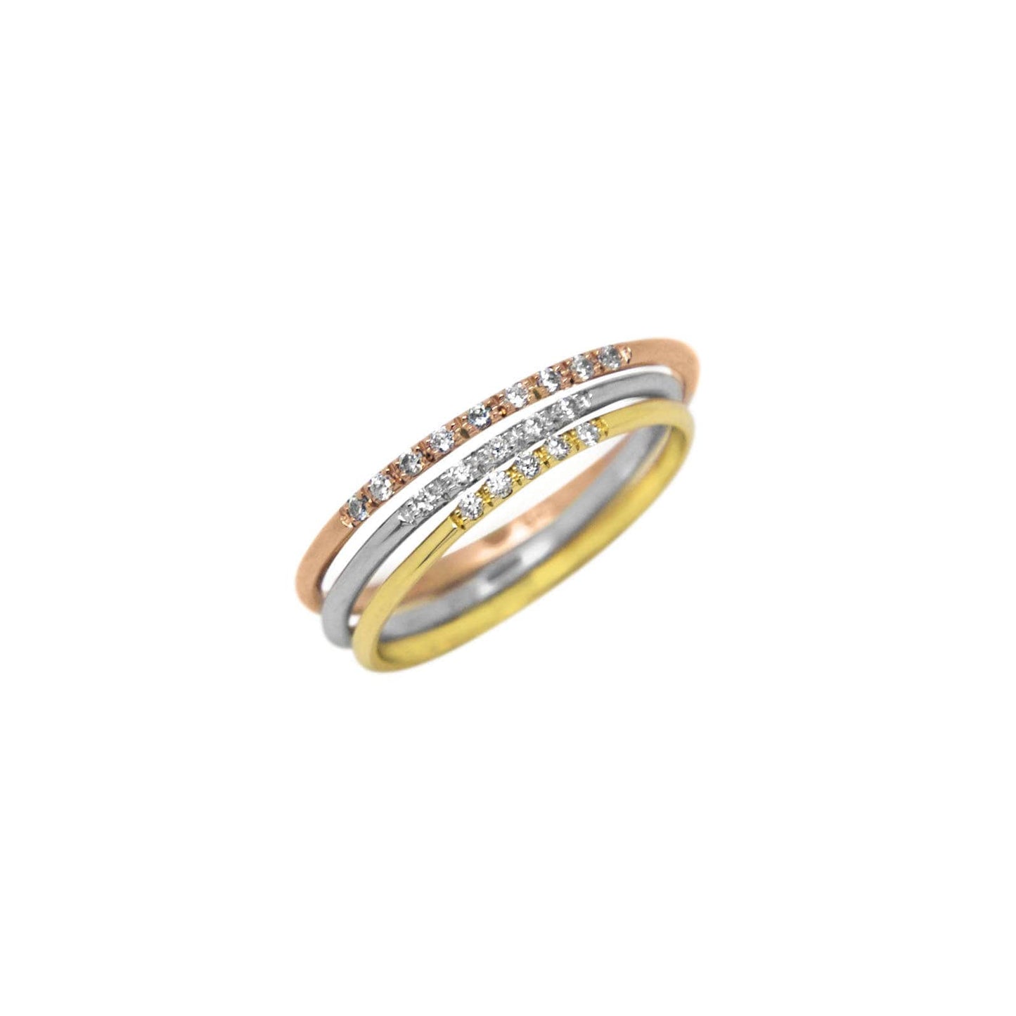 White Gold Diamond Dainty Ring 1.2mm