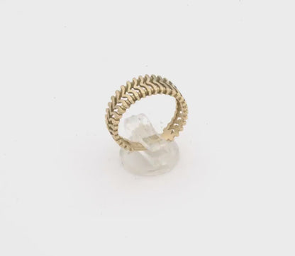 Herringbone Chevron Wide Ring