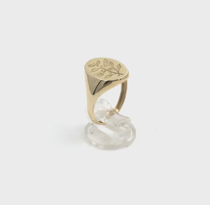 Flower Signet Ring