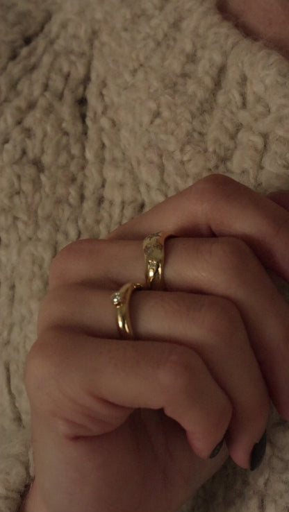 Dome Diamond Solitaire Ring