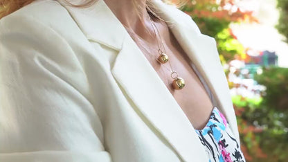 Real Gold 14k Ball Necklace 3 sizes