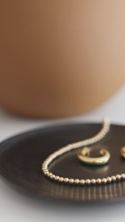 Half Hoop 14k Gold Earrings