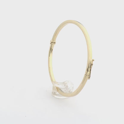 Plain Oval Hinged Bangle 2mm - 2.6mm