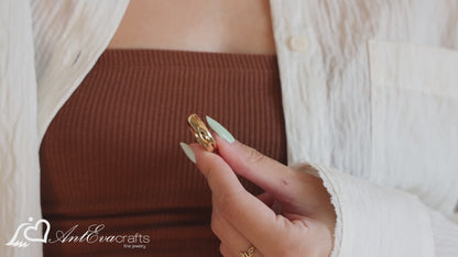 Solid Gold 14k Donut Ring