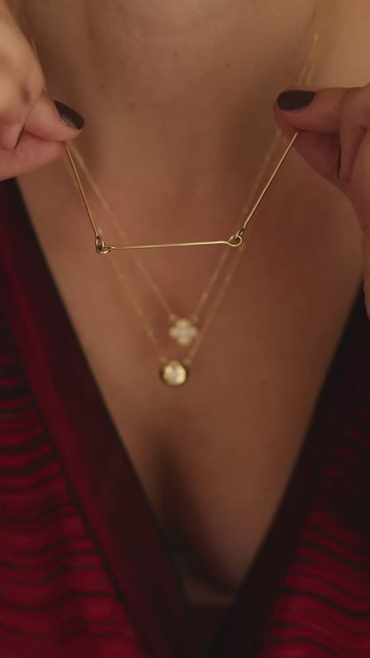 Celestial Gold Bar Necklace