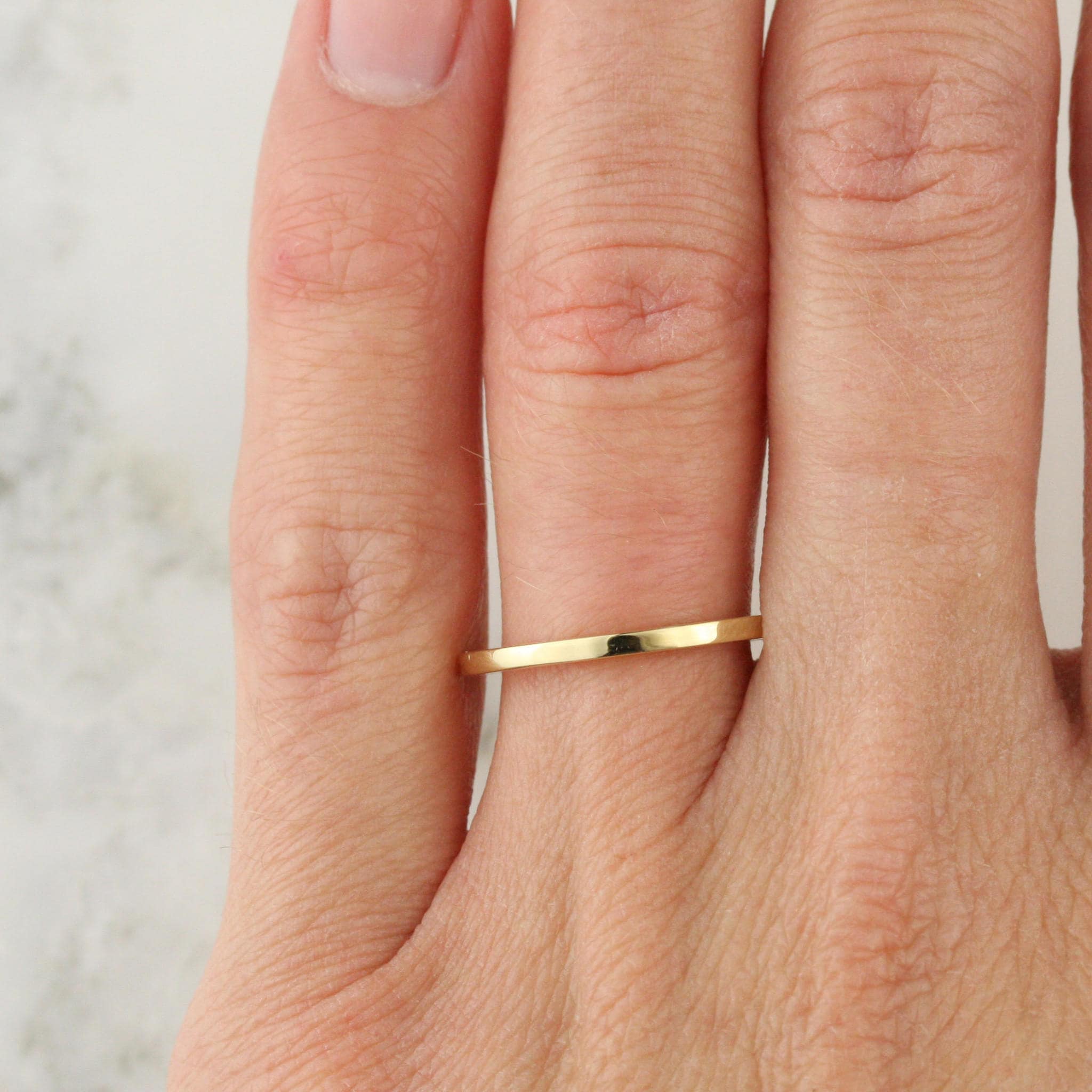 Solid Gold Textured Diamond Band – local eclectic
