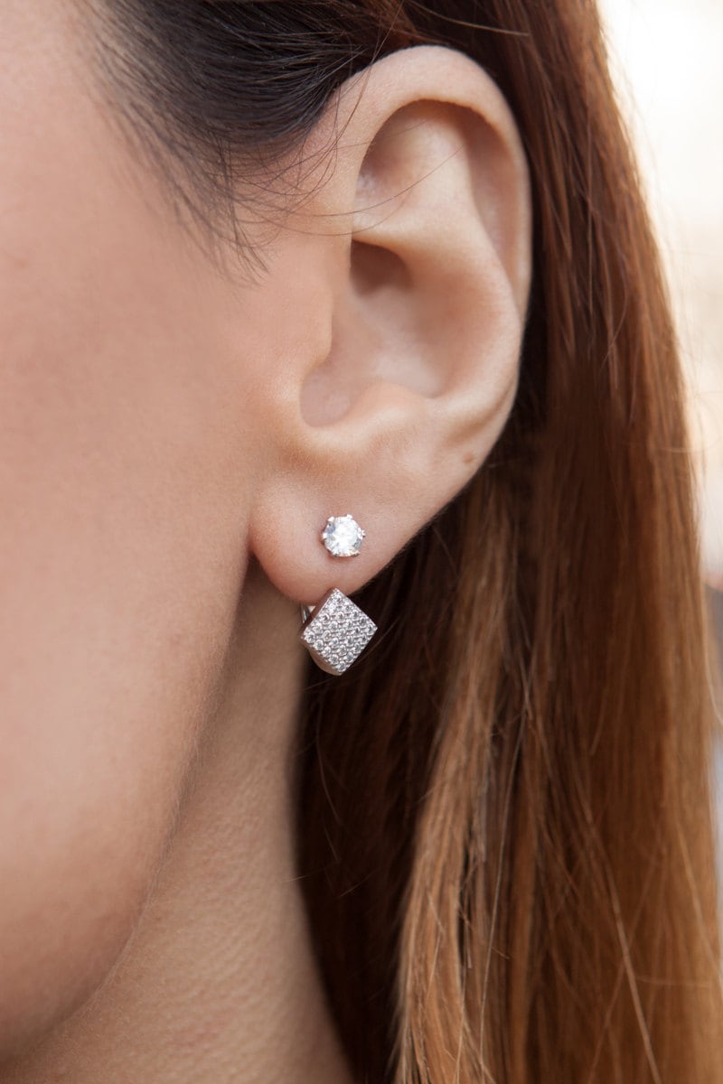 Boho Crystal Ear Jacket Earrings Rhinestone Ear Climber - Temu